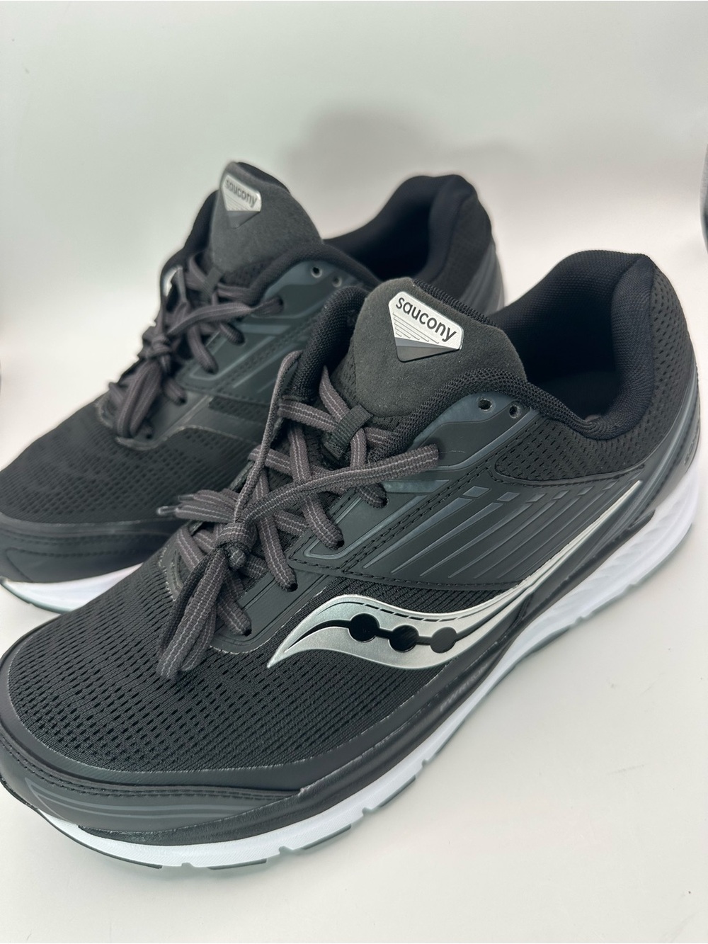 Saucony Men’s Black and Silver Athletic Running Shoes